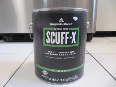 Up for sale is a 3.48 Litre (Gallon) Of Benjamin Moore Ultra Spec Scuff-X Scuff Resistant Commercial...