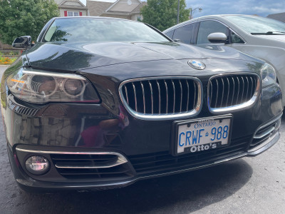 2016 BMW 528i xdrive black leather interior with tinted windows