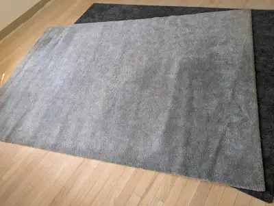 2 rugs for sale black and grey, View more