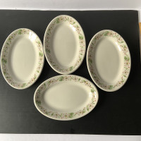 Set of 4 Vintage Ridgway Oval Dishes “Dogwood”