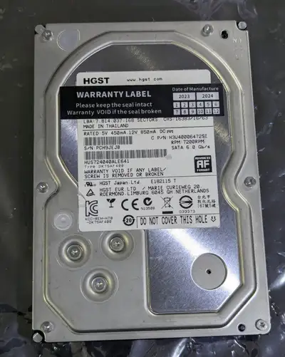 4TB 7200RPM 64MB Cache SATA 6Gb/s 3.5 HDD as NEW HGST Ultrastar, View more