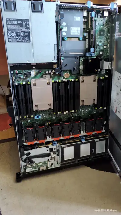 This Dell PowerEdge R630 server is sold for parts: - Two 750W power supplies, - Two Xeon E5-2699 V3/...
