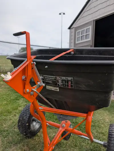 Seed and Fertilizer Spreader    Pull behind, View more