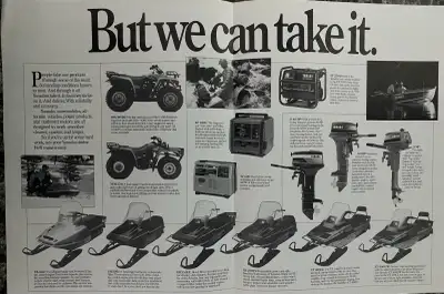 « But we can take it. » Dimensions: 8 inches wide by 11inches high x 4 pages. In excellent condition...