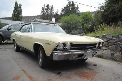 69 Malibu with original interior. New rebuilt engine with less than 5000 kms. Bought new. Always gar...