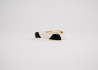 Black/Gold/ Vanilla Stylish Women's Curved Bracelet - $5