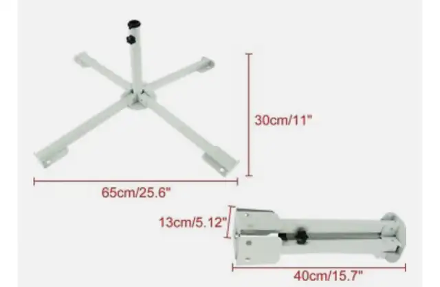 Portable Foldable Beach Stand, Adjustable Patio Umbrella Base in Other in Edmonton - Image 4