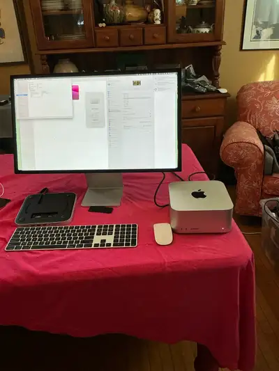 Mac Studio, AppleM2Ultra, 128gb, Studio Display, Satechi Hub, View more