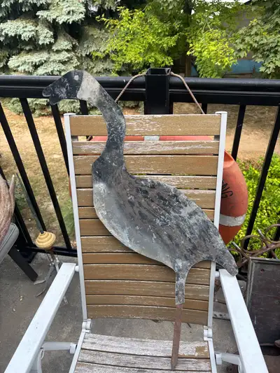 Folk Art 1800’s Sheet Metal Goose Decoy, View more