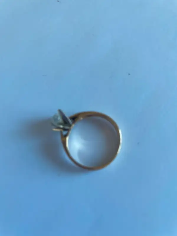 One Carat Moissanite Diamond 10 K Gold Ring62863272563587125