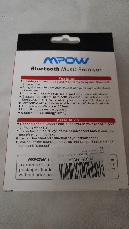 Mpow music receiver dans Appareils électroniques  à Ouest de l’Île - Image 2