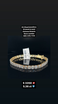 Diamond bracelet with 10 k gold 