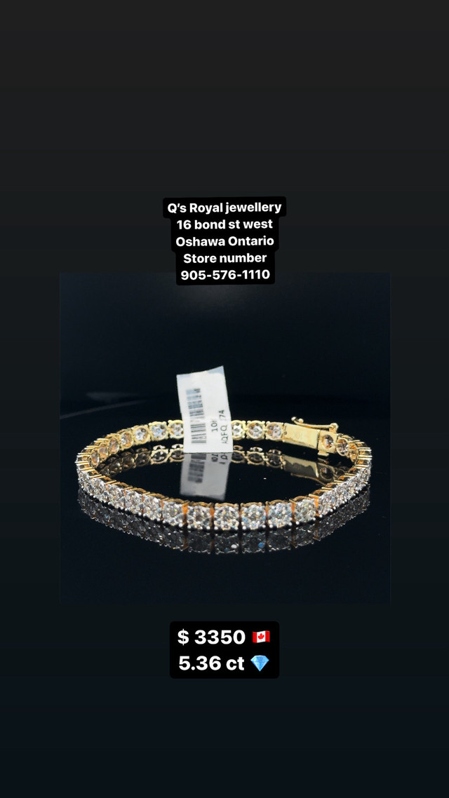 Diamond bracelet with 10 k gold  in Jewellery & Watches in Oshawa / Durham Region