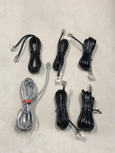 Telephone cords x 6, View more