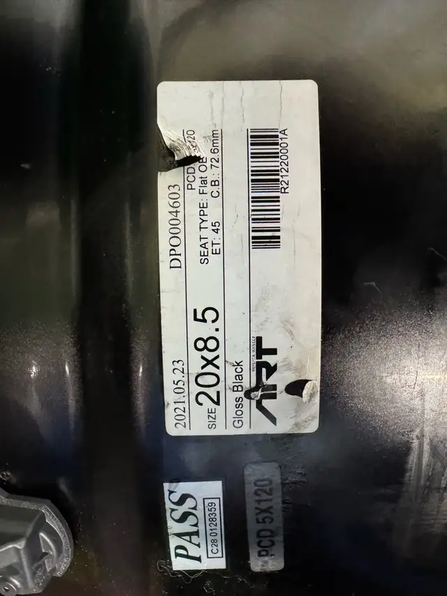 4- 265/60R20 studded winter tires c/w Black Alloy Wheels in Tires & Rims in Dartmouth - Image 3