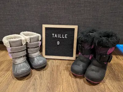 Bottes de neige / winter snow boots size 9, View more