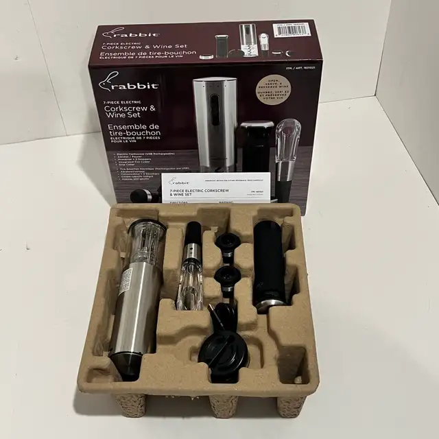 Rabbit 7-Piece Electric Corkscrew & Wine Set577851658852771843