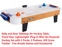 (NEW) Tabletop Air Hockey Table LED Score Tracker (40”x20”x9”)