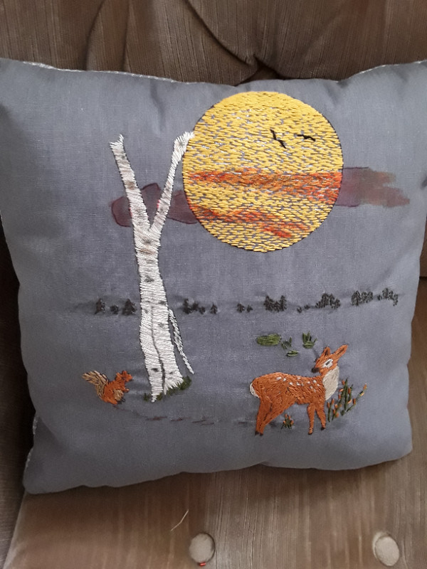 Embroidered pillow in Home Décor & Accents in Annapolis Valley