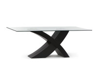 Dining table xenia structube Glass black (almost new)