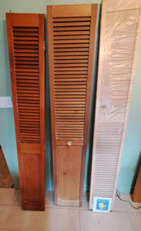 Portes pliantes en bois (wooden bi-fold door)