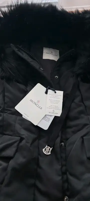 Moncler down winter long coat value 4000$ like NEW Real fox fur Removable hood Mateau hiver long Duv...