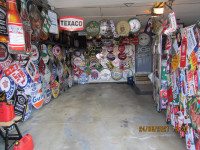 My own personal collection of Various garage,and man cave signs,