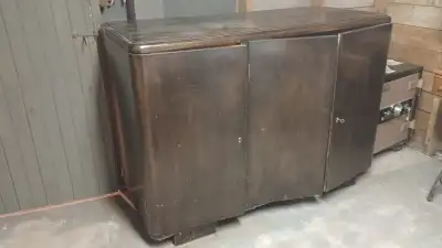 Solid wood dresser, display cabinet and chairs, View more