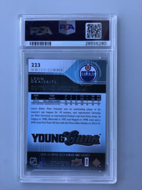 LEON DRAISAITL … 2014-15 YOUNG GUNS … ROOKIE CARD … PSA GEM 10 in Arts & Collectibles in City of Halifax - Image 3