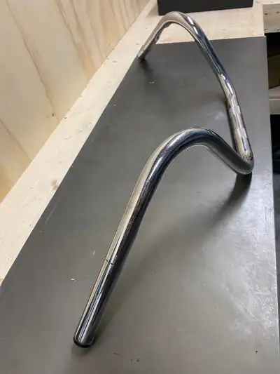 Harley Davidson OEM Pullback chopper style bars. Chrome, used but good condition. 33” wide, 1” dia....