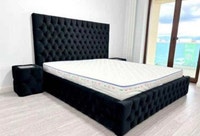 Beta Plush Velvet Bed Frame - Tufted Design -New (Queen/King) Kawartha Lakes Peterborough Area Preview