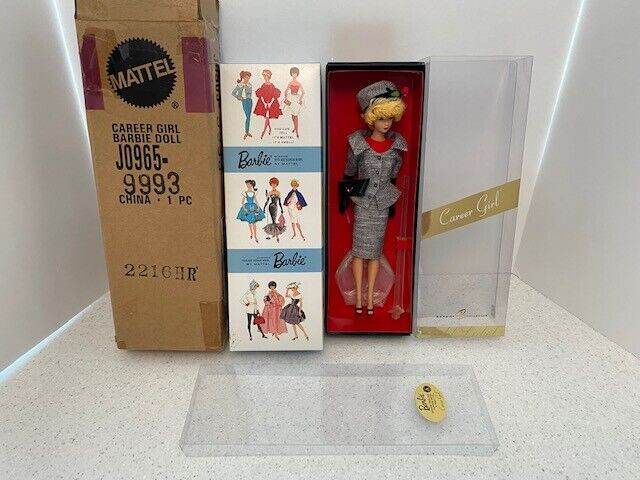 BARBIE REPRODUCTION DRESSED DOLL CAREER GIRL GOLD LABEL NRFB in Arts & Collectibles in St. Albert