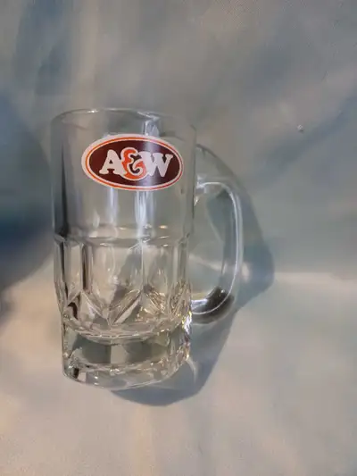 Vintage A&W glass beer mug. 5 3/4" tall. In great condition. No chips. From 70s or 80s. Nice mug. $2...