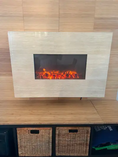 Electric fireplace, View more