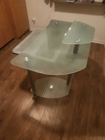 Modern Frosted Glass Computer Desk, View more