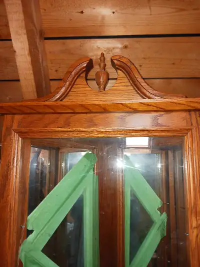Solid Oak Corner Cabinet, View more