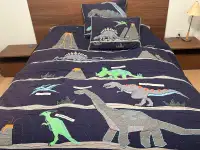 Pottery Barn Dinosaur Quilt with matching Shams