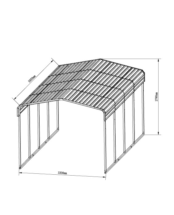 Single-Car Metal Carport - 11ft x 19ft in Other in Kingston - Image 3