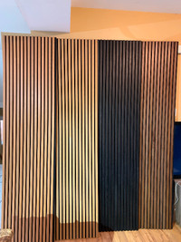 Warm Oak Acoustic Wood Slat Panel - Triple-Sided Real Wood