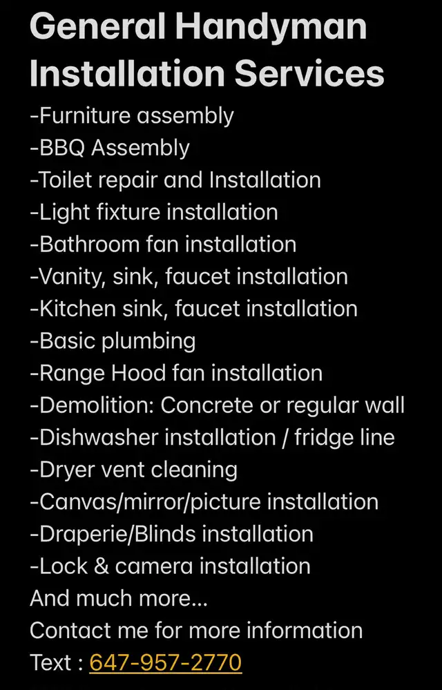 General Handyman 647-957-277062864353497089121
