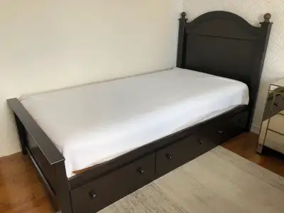 2 Single bed/ lit simple avec Rangement, View more