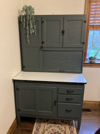 Painted Hoosier Cabinet 