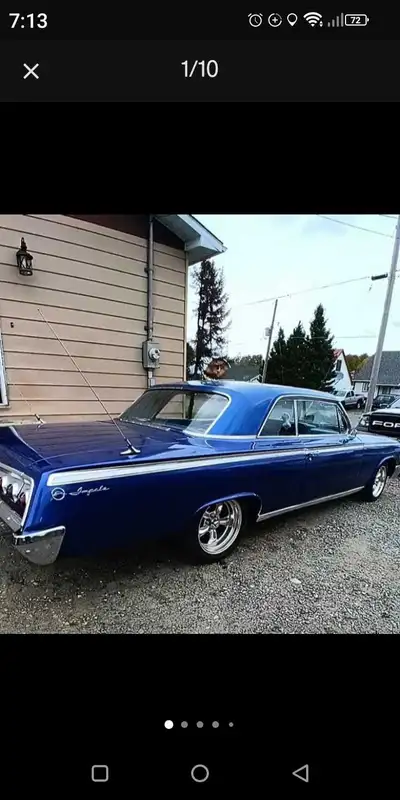 Here we have a 1962 Impala with a 327 linked up to a 4 speed Muncie trans . Clutch 100%. rockers sol...