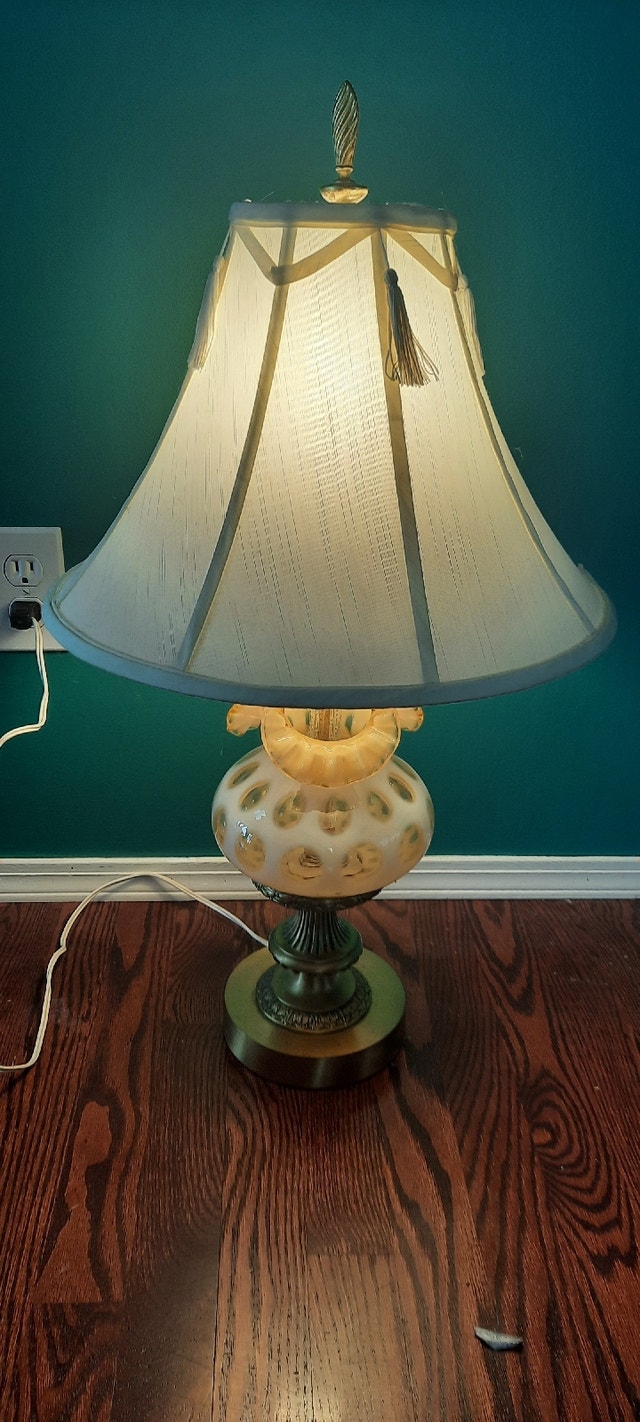 Vintage honeysuckle coin dot glass lamp Indoor Lighting & Fans