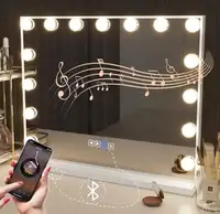 Hansong Large Hollywood Vanity Makeup Mirror w/15 Dimmable LEDs