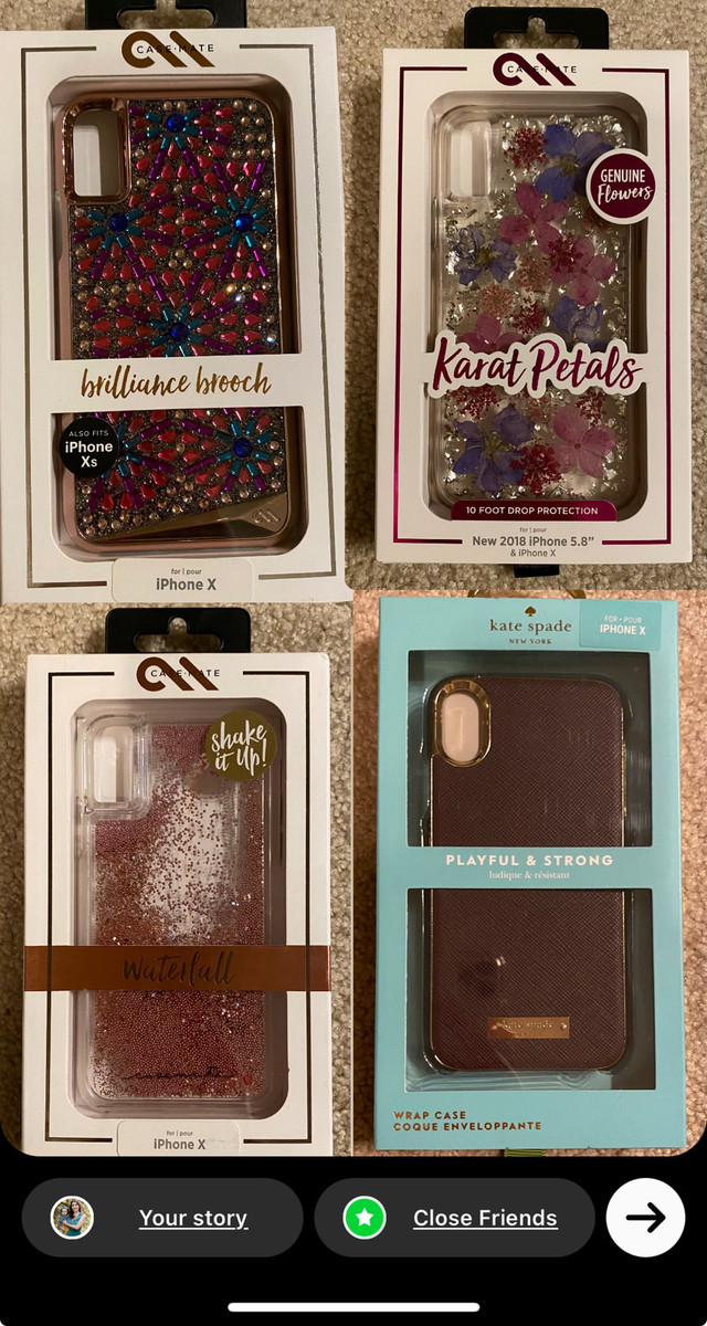 4x iPhone X or XS Cases in Cell Phone Accessories in Edmonton