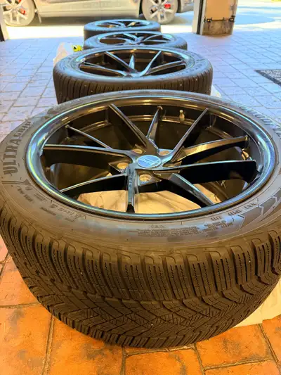 Selling a complete set of staggered winter wheels and tires taken off a 2023 Porsche Taycan 4S. Ever...
