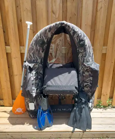 GoPlus float tube in good condition. Comes with 2 pairs of fins, bro craft fishing rod holder and pa...