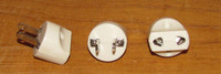 Set Of 3 European To North American Electrical Plug Adapters