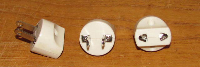 Set Of 3 European To North American Electrical Plug Adapters in General Electronics in Saskatoon